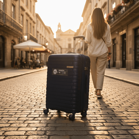 Sonada Navy Blue Hard Shell Trolley Bag – 24 Inch | 100% PP Lightweight Travel Luggage with Spinner Wheels - Al Kabayel Discount CentreSonada Navy Blue Hard Shell Trolley Bag – 24 Inch | 100% PP Lightweight Travel Luggage with Spinner WheelsCabin LuggageSONADAAl Kabayel Discount Centre