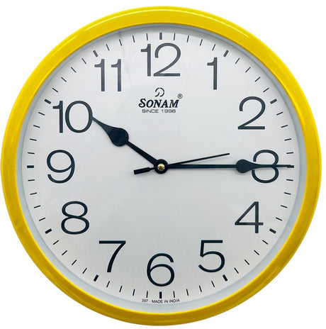 SONAM Round Analog Wall Clock 26.5cm, Banana Yellow, 397 CLASSY - Al Kabayel Discount CentreSONAM Round Analog Wall Clock 26.5cm, Banana Yellow, 397 CLASSYWall ClocksSONAMAl Kabayel Discount Centre