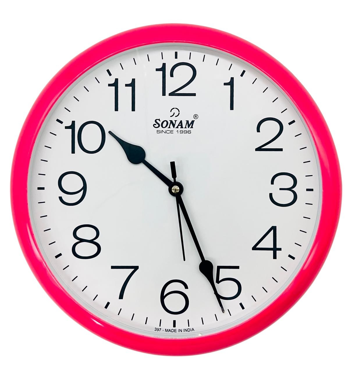 SONAM Round Analog Wall Clock 26.5cm, Pink, 397 CLASSY - Al Kabayel Discount CentreSONAM Round Analog Wall Clock 26.5cm, Pink, 397 CLASSYWall ClocksSONAMAl Kabayel Discount Centre