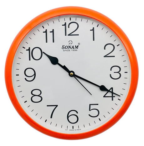 SONAM Round Analog Wall Clock 26.5cm, Pumpkin Orange, 397 CLASSY - Al Kabayel Discount CentreSONAM Round Analog Wall Clock 26.5cm, Pumpkin Orange, 397 CLASSYWall ClocksSONAMAl Kabayel Discount Centre