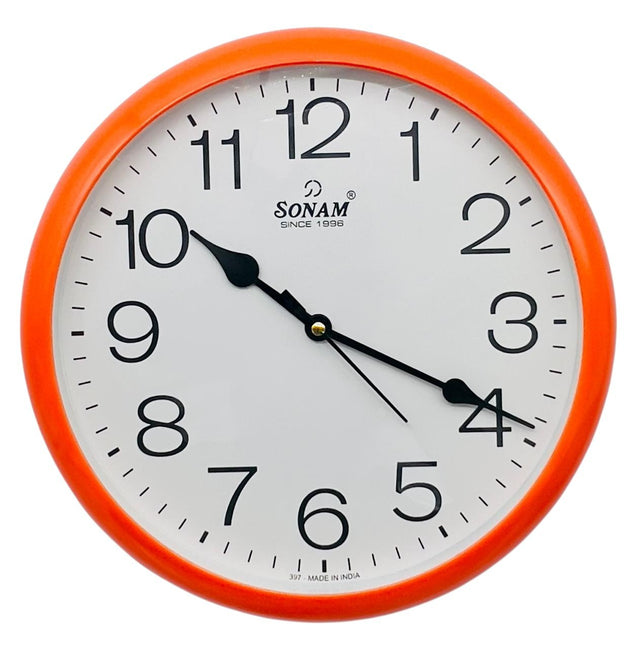 SONAM Round Analog Wall Clock 26.5cm, Pumpkin Orange, 397 CLASSY - Al Kabayel Discount CentreSONAM Round Analog Wall Clock 26.5cm, Pumpkin Orange, 397 CLASSYWall ClocksSONAMAl Kabayel Discount Centre