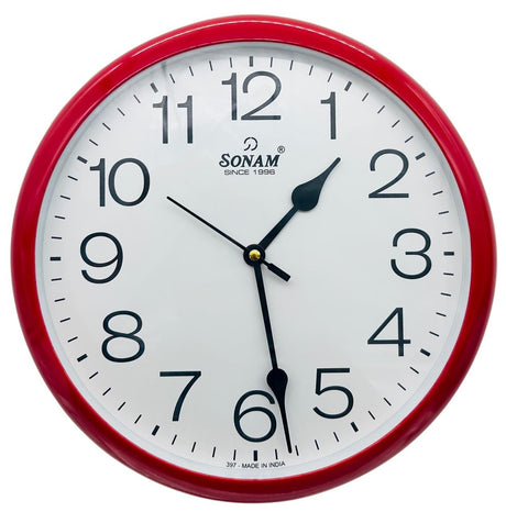 SONAM Round Analog Wall Clock 26.5cm, Red, 397 CLASSY - Al Kabayel Discount CentreSONAM Round Analog Wall Clock 26.5cm, Red, 397 CLASSYWall ClocksSONAMAl Kabayel Discount Centre