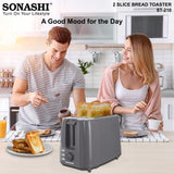 Sonashi 2 Slice Bread Toaster - Adjustable 7 Browning Control with Slide Out Crumb Tray | Defrost, Reheat and Cancel Options | Cool Touch Body for Fast Toasting 750 W ST - 210 Grey - Al Kabayel Discount CentreSonashi 2 Slice Bread Toaster - Adjustable 7 Browning Control with Slide Out Crumb Tray | Defrost, Reheat and Cancel Options | Cool Touch Body for Fast Toasting 750 W ST - 210 GreyToastersSONASHIAl Kabayel Discount Centre