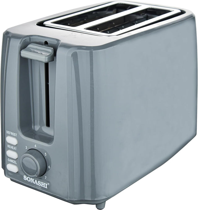 Sonashi 2 Slice Bread Toaster - Adjustable 7 Browning Control with Slide Out Crumb Tray | Defrost, Reheat and Cancel Options | Cool Touch Body for Fast Toasting 750 W ST - 210 Grey - Al Kabayel Discount CentreSonashi 2 Slice Bread Toaster - Adjustable 7 Browning Control with Slide Out Crumb Tray | Defrost, Reheat and Cancel Options | Cool Touch Body for Fast Toasting 750 W ST - 210 GreyToastersSONASHIAl Kabayel Discount Centre