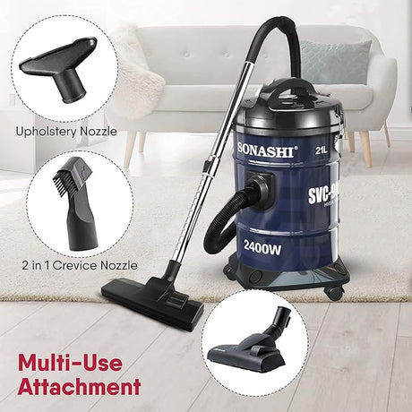 SONASHI 2400W Drum Vacuum Cleaner 21L Dust Capacity SVC - 9008DN - Al Kabayel Discount CentreSONASHI 2400W Drum Vacuum Cleaner 21L Dust Capacity SVC - 9008DNVacuum CleanersSONASHIAl Kabayel Discount Centre