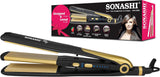 Sonashi 2in1 Hair Straightener & Crimper with Ceramic Coating Plates, Crimper Plate for Creating Waves, Temperature Control & LED Indicator, Versatile Straightening, Hair Iron 70W SHS - 2082 Black/Gold - Al Kabayel Discount CentreSonashi 2in1 Hair Straightener & Crimper with Ceramic Coating Plates, Crimper Plate for Creating Waves, Temperature Control & LED Indicator, Versatile Straightening, Hair Iron 70W SHS - 2082 Black/GoldHair StraightenerSONASHIAl Kabayel Discount Centre