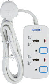 SONASHI 2Way Extension 3250W, 2M Cord with Overheat Protection, SES - 802 - Al Kabayel Discount CentreSONASHI 2Way Extension 3250W, 2M Cord with Overheat Protection, SES - 802Cords & AdaptersSONASHIAl Kabayel Discount Centre