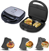 Sonashi 3 - in - 1 Multi Snack Maker 232mm*220mm*96mm, Detachable Sandwich, Grill, Waffle Making Plates with Bakelite Coating - SSM - 861N - Al Kabayel Discount CentreSonashi 3 - in - 1 Multi Snack Maker 232mm*220mm*96mm, Detachable Sandwich, Grill, Waffle Making Plates with Bakelite Coating - SSM - 861NFood & Drink AppliancesSONASHIAl Kabayel Discount Centre