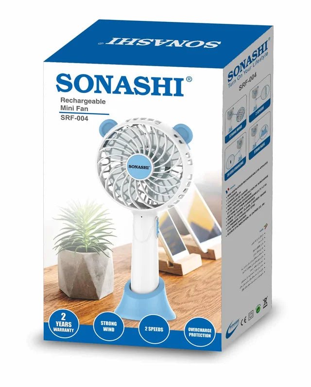 Sonashi 4-Inch Rechargeable Portable Handheld Mini Fan SRF-004 - Al Kabayel Discount CentreSonashi 4-Inch Rechargeable Portable Handheld Mini Fan SRF-004Mini FansSONASHIAl Kabayel Discount Centre