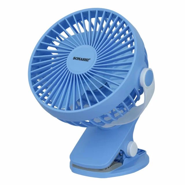 Sonashi 5 Inch 2 In 1 Desk & Clip Fan (Blue-White) SRF-105 - Al Kabayel Discount CentreSonashi 5 Inch 2 In 1 Desk & Clip Fan (Blue-White) SRF-105Mini FansSONASHIAl Kabayel Discount Centre