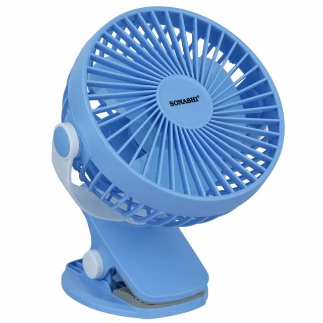Sonashi 5 Inch 2 In 1 Desk & Clip Fan (Blue-White) SRF-105 - Al Kabayel Discount CentreSonashi 5 Inch 2 In 1 Desk & Clip Fan (Blue-White) SRF-105Mini FansSONASHIAl Kabayel Discount Centre