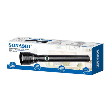 Sonashi 5000mAh Rechargeable LED Torch | High Power Bright Beam | 2 - Hour Runtime | Durable Black Design for Daily Use - Al Kabayel Discount CentreSonashi 5000mAh Rechargeable LED Torch | High Power Bright Beam | 2 - Hour Runtime | Durable Black Design for Daily UseHandheld FlashlightsSONASHIAl Kabayel Discount Centre