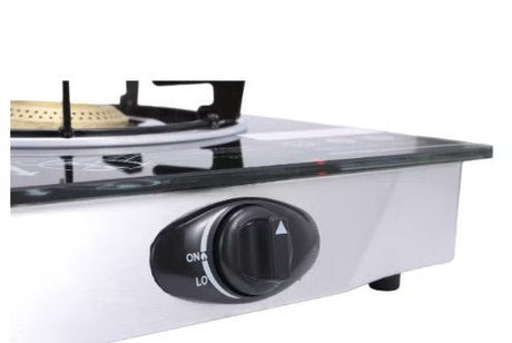 Sonashi Double Burner Gas Stove with Durable 7MM Toughened Safety Glass and Piezo Ignition System, LPG with Low Gas Consumption and Maximum Power, SGB - 205G black - Al Kabayel Discount CentreSonashi Double Burner Gas Stove with Durable 7MM Toughened Safety Glass and Piezo Ignition System, LPG with Low Gas Consumption and Maximum Power, SGB - 205G blackCooktopsSONASHIAl Kabayel Discount Centre