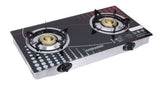 Sonashi Double Burner Gas Stove with Durable 7MM Toughened Safety Glass and Piezo Ignition System, LPG with Low Gas Consumption and Maximum Power, SGB - 205G black - Al Kabayel Discount CentreSonashi Double Burner Gas Stove with Durable 7MM Toughened Safety Glass and Piezo Ignition System, LPG with Low Gas Consumption and Maximum Power, SGB - 205G blackCooktopsSONASHIAl Kabayel Discount Centre