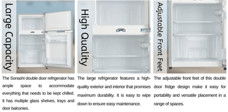 Sonashi Double Door 82L Refrigerator SFD-105 - Al Kabayel Discount CentreSonashi Double Door 82L Refrigerator SFD-105RefrigeratorsSONASHIAl Kabayel Discount Centre