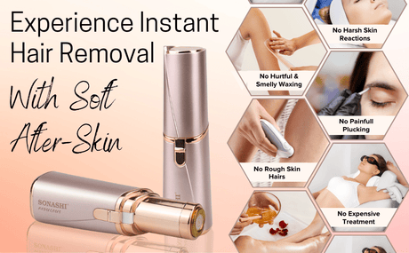 Sonashi Facial Hair Remover Battery Operated Instant And Painless Remover Gold Plated Head With InBuilt LED Light Black Tray And Plastic Hanging Loop SLD - 822 Rose Gold - Al Kabayel Discount CentreSonashi Facial Hair Remover Battery Operated Instant And Painless Remover Gold Plated Head With InBuilt LED Light Black Tray And Plastic Hanging Loop SLD - 822 Rose GoldPersonal Care & Styling ToolsSONASHIAl Kabayel Discount Centre