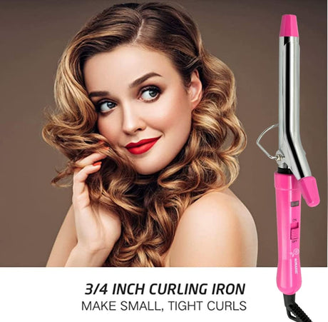 Sonashi Hair Curler with PTC Heater, Maximum Heat Up Temperature 200°, For Smooth Curls With Advanced Temperature Control, Curler for All Hair Types 25W SHC - 3002 Pink - Al Kabayel Discount CentreSonashi Hair Curler with PTC Heater, Maximum Heat Up Temperature 200°, For Smooth Curls With Advanced Temperature Control, Curler for All Hair Types 25W SHC - 3002 PinkHair StraightenerSONASHIAl Kabayel Discount Centre