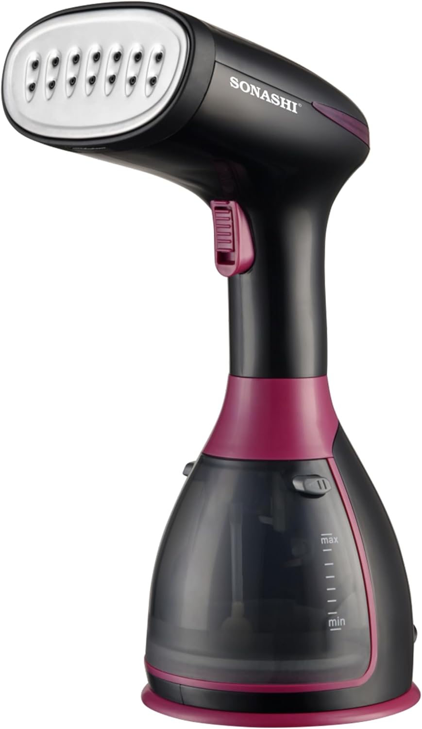 Sonashi Handheld Garment Steamer, 280ML Detachable Water Tank Capacity, Steam Rate of 25 - 30G/Min, Steam Lock, Compact Design, Versatile Accessories, Portable Steamer 1500W SGS - 327 Black/Purple - Al Kabayel Discount CentreSonashi Handheld Garment Steamer, 280ML Detachable Water Tank Capacity, Steam Rate of 25 - 30G/Min, Steam Lock, Compact Design, Versatile Accessories, Portable Steamer 1500W SGS - 327 Black/PurpleIrons & SteamersSONASHIAl Kabayel Discount Centre