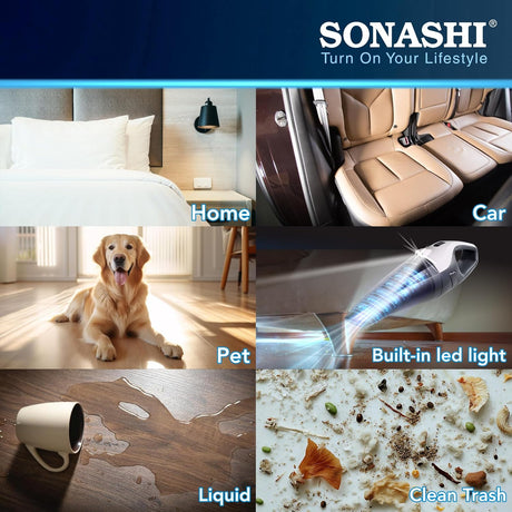 Sonashi Handheld Vacuum Cleaner, Compact Cordless Design for Home & Car Cleaning - Al Kabayel Discount CentreSonashi Handheld Vacuum Cleaner, Compact Cordless Design for Home & Car CleaningVacuum CleanersSONASHIAl Kabayel Discount Centre