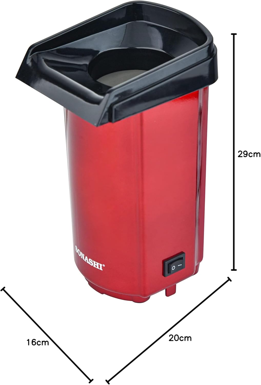 Sonashi Popcorn Maker | Classic Style Machine makes Hot, Fresh, and Fat - Free popcorn anytime - On/Off Switch, Easy To Use with Non - slip Feet | Detachable Cap for easy clean 40 ml 900 W SPCM - 101 Red - Al Kabayel Discount CentreSonashi Popcorn Maker | Classic Style Machine makes Hot, Fresh, and Fat - Free popcorn anytime - On/Off Switch, Easy To Use with Non - slip Feet | Detachable Cap for easy clean 40 ml 900 W SPCM - 101 RedAir FryersSONASHIAl Kabayel Discount Centre