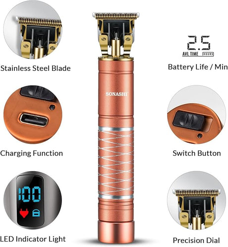 SONASHI Rechargeable Hair Clipper, T - Shaped Stainless Steel blade, 4 Comb Attachment - SHC - 1058 - Al Kabayel Discount CentreSONASHI Rechargeable Hair Clipper, T - Shaped Stainless Steel blade, 4 Comb Attachment - SHC - 1058Personal Care & Styling ToolsSONASHIAl Kabayel Discount Centre