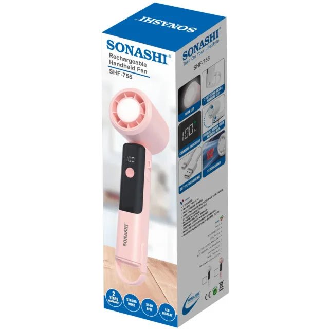 Sonashi Rechargeable Handheld Fan SHF-755 (Pink/White) - Al Kabayel Discount CentreSonashi Rechargeable Handheld Fan SHF-755 (Pink/White)Mini FansSONASHIAl Kabayel Discount Centre