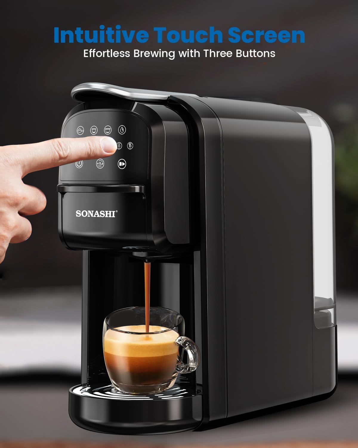 Sonashi SCM - 4985 3 in 1 Multi - Capsule Coffee Machine – 1400W Coffee Maker with 700ML Detachable Water Tank, Touch Control Panel, Self - Cleaning Function | Kitchen Tools SCM - 4985 Black - Al Kabayel Discount CentreSonashi SCM - 4985 3 in 1 Multi - Capsule Coffee Machine – 1400W Coffee Maker with 700ML Detachable Water Tank, Touch Control Panel, Self - Cleaning Function | Kitchen Tools SCM - 4985 BlackCoffee MakersSONASHIAl Kabayel Discount Centre