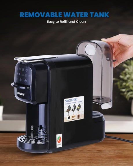 Sonashi SCM - 4985 3 in 1 Multi - Capsule Coffee Machine – 1400W Coffee Maker with 700ML Detachable Water Tank, Touch Control Panel, Self - Cleaning Function | Kitchen Tools SCM - 4985 Black - Al Kabayel Discount CentreSonashi SCM - 4985 3 in 1 Multi - Capsule Coffee Machine – 1400W Coffee Maker with 700ML Detachable Water Tank, Touch Control Panel, Self - Cleaning Function | Kitchen Tools SCM - 4985 BlackCoffee MakersSONASHIAl Kabayel Discount Centre