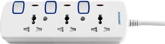 SONASHI SES - 1003 3 Way Extension Socket w/Safety Shutter, Individual Switches, Universal Sockets, Indicator Lights - Al Kabayel Discount CentreSONASHI SES - 1003 3 Way Extension Socket w/Safety Shutter, Individual Switches, Universal Sockets, Indicator LightsCords & AdaptersSONASHIAl Kabayel Discount Centre