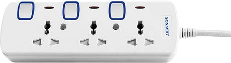 SONASHI SES - 1003 3 Way Extension Socket w/Safety Shutter, Individual Switches, Universal Sockets, Indicator Lights - Al Kabayel Discount CentreSONASHI SES - 1003 3 Way Extension Socket w/Safety Shutter, Individual Switches, Universal Sockets, Indicator LightsCords & AdaptersSONASHIAl Kabayel Discount Centre