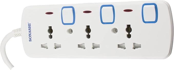SONASHI SES - 1003 3 Way Extension Socket w/Safety Shutter, Individual Switches, Universal Sockets, Indicator Lights - Al Kabayel Discount CentreSONASHI SES - 1003 3 Way Extension Socket w/Safety Shutter, Individual Switches, Universal Sockets, Indicator LightsCords & AdaptersSONASHIAl Kabayel Discount Centre