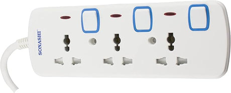 SONASHI SES - 1003 3 Way Extension Socket w/Safety Shutter, Individual Switches, Universal Sockets, Indicator Lights - Al Kabayel Discount CentreSONASHI SES - 1003 3 Way Extension Socket w/Safety Shutter, Individual Switches, Universal Sockets, Indicator LightsCords & AdaptersSONASHIAl Kabayel Discount Centre