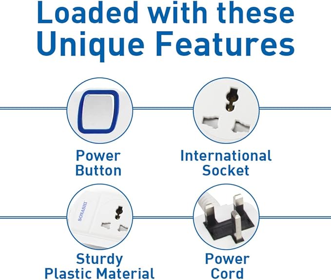 SONASHI SES - 1003 3 Way Extension Socket w/Safety Shutter, Individual Switches, Universal Sockets, Indicator Lights - Al Kabayel Discount CentreSONASHI SES - 1003 3 Way Extension Socket w/Safety Shutter, Individual Switches, Universal Sockets, Indicator LightsCords & AdaptersSONASHIAl Kabayel Discount Centre