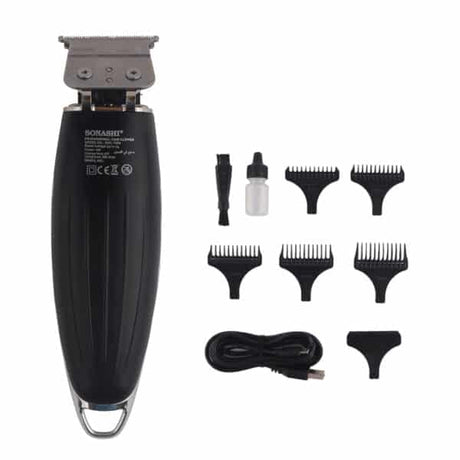 Sonashi SHC - 1054 Rechargeable Hair Clipper [Black] T - Type Cutter Blade, High - Speed Motor, 5 x Plastic Combs, Continuous Working, Portable, Cordless | Cordless Hair Clipper - Al Kabayel Discount CentreSonashi SHC - 1054 Rechargeable Hair Clipper [Black] T - Type Cutter Blade, High - Speed Motor, 5 x Plastic Combs, Continuous Working, Portable, Cordless | Cordless Hair ClipperTrimmerSONASHIAl Kabayel Discount Centre