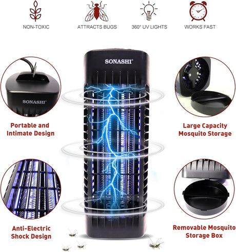 Sonashi SIK - 706 UV - A Tube Insect Killer | High Voltage Bug Zapper | No Smoke or Odor | Removable Tray for Easy Cleaning | Safe for Indoor Use - Al Kabayel Discount CentreSonashi SIK - 706 UV - A Tube Insect Killer | High Voltage Bug Zapper | No Smoke or Odor | Removable Tray for Easy Cleaning | Safe for Indoor UseBug ZappersSONASHIAl Kabayel Discount Centre