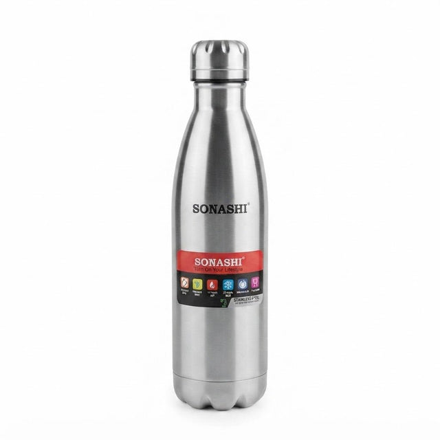 Sonashi Silver Stainless Steel Vacuum Insulated Water Bottle - 750ml / 1000ml - Al Kabayel Discount CentreSonashi Silver Stainless Steel Vacuum Insulated Water Bottle - 750ml / 1000mlWater BottlesSONASHIAl Kabayel Discount Centre