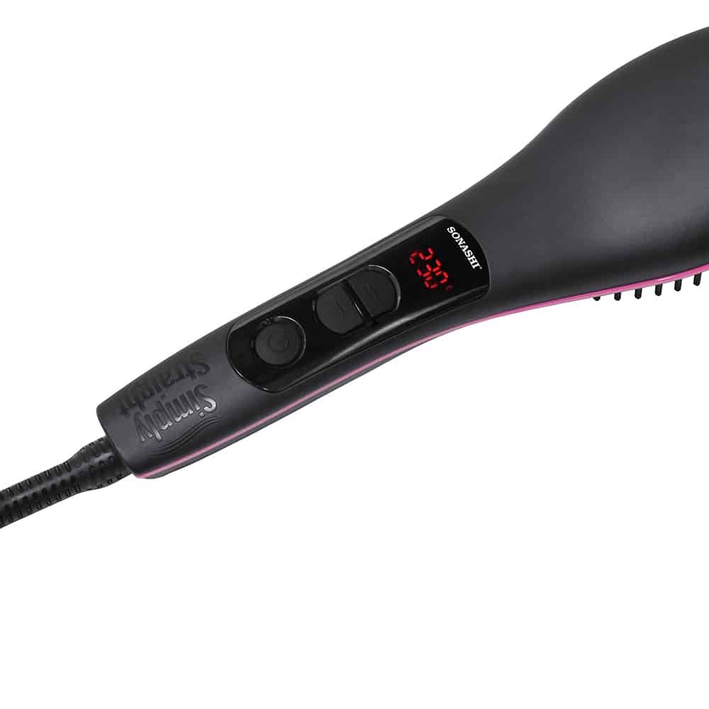 Sonashi Simply Straight Hair Straightening Brush Pink/Black + Electronic Nail Buffer Pink - Al Kabayel Discount CentreSonashi Simply Straight Hair Straightening Brush Pink/Black + Electronic Nail Buffer PinkPersonal Care & Styling ToolsSONASHIAl Kabayel Discount Centre