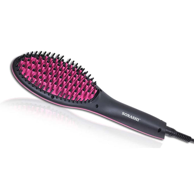 Sonashi Simply Straight Hair Straightening Brush Pink/Black + Electronic Nail Buffer Pink - Al Kabayel Discount CentreSonashi Simply Straight Hair Straightening Brush Pink/Black + Electronic Nail Buffer PinkPersonal Care & Styling ToolsSONASHIAl Kabayel Discount Centre