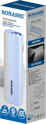 Sonashi SPLT - 121N 2 - in - 1 Rechargeable Emergency Lantern | Solar Charging Option | 24 SMD LEDs with Front Torch | Blue Color with Charge Indicator - Al Kabayel Discount CentreSonashi SPLT - 121N 2 - in - 1 Rechargeable Emergency Lantern | Solar Charging Option | 24 SMD LEDs with Front Torch | Blue Color with Charge IndicatortorchSONASHIAl Kabayel Discount Centre