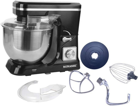 Sonashi Stand Mixer SMX - 140 - 1000W, 6 Speeds Counter Top Mixer Stand w/ 5L Detachable Bowl, Pulse Control, Overheat Protection | Kitchen Appliances - Al Kabayel Discount CentreSonashi Stand Mixer SMX - 140 - 1000W, 6 Speeds Counter Top Mixer Stand w/ 5L Detachable Bowl, Pulse Control, Overheat Protection | Kitchen AppliancesBlenders, Mixers & Food ProcessorsSONASHIAl Kabayel Discount Centre