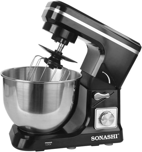 Sonashi Stand Mixer SMX - 140 - 1000W, 6 Speeds Counter Top Mixer Stand w/ 5L Detachable Bowl, Pulse Control, Overheat Protection | Kitchen Appliances - Al Kabayel Discount CentreSonashi Stand Mixer SMX - 140 - 1000W, 6 Speeds Counter Top Mixer Stand w/ 5L Detachable Bowl, Pulse Control, Overheat Protection | Kitchen AppliancesBlenders, Mixers & Food ProcessorsSONASHIAl Kabayel Discount Centre