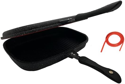 SONEX Die Cast Double Grill Pan 30cm, Ceramic Coating with Extra Rubber - Al Kabayel Discount CentreSONEX Die Cast Double Grill Pan 30cm, Ceramic Coating with Extra RubberFrying Pans & SkilletsSONEXAl Kabayel Discount Centre