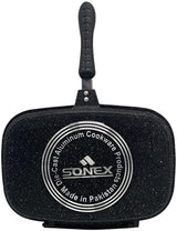 SONEX Die Cast Double Grill Pan 30cm, Ceramic Coating with Extra Rubber - Al Kabayel Discount CentreSONEX Die Cast Double Grill Pan 30cm, Ceramic Coating with Extra RubberFrying Pans & SkilletsSONEXAl Kabayel Discount Centre