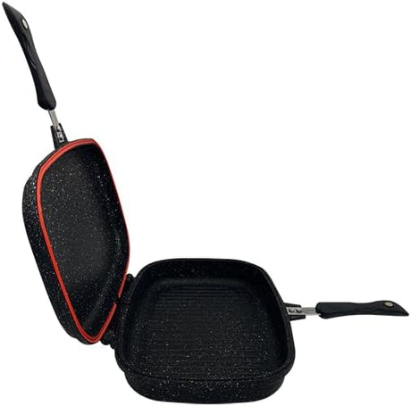 SONEX Die Cast Double Grill Pan 36cm, Ceramic Coating with Extra Rubber - Al Kabayel Discount CentreSONEX Die Cast Double Grill Pan 36cm, Ceramic Coating with Extra RubberFrying Pans & SkilletsSONEXAl Kabayel Discount Centre