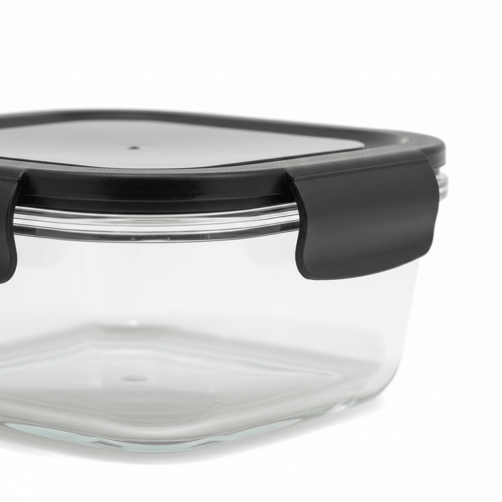 Spanis Home Glass Lunch Box with Black Plastic Clip Lock Lid — 800ml - Al Kabayel Discount CentreSpanis Home Glass Lunch Box with Black Plastic Clip Lock Lid — 800mlLunch BoxSPANIS HOMEAl Kabayel Discount Centre