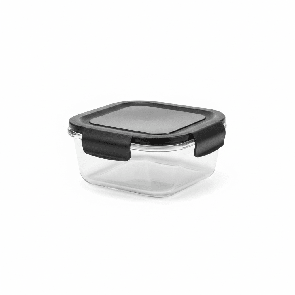 Spanis Home Glass Lunch Box with Black Plastic Clip Lock Lid — 800ml - Al Kabayel Discount CentreSpanis Home Glass Lunch Box with Black Plastic Clip Lock Lid — 800mlLunch BoxSPANIS HOMEAl Kabayel Discount Centre