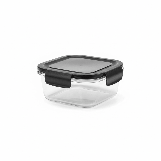 Spanis Home Glass Lunch Box with Black Plastic Clip Lock Lid — 800ml - Al Kabayel Discount CentreSpanis Home Glass Lunch Box with Black Plastic Clip Lock Lid — 800mlLunch BoxSPANIS HOMEAl Kabayel Discount Centre