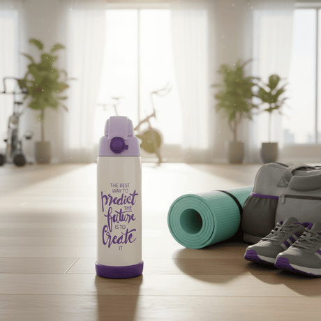 Spanis Home Purple & White Stainless Steel Vacuum Bottle - 600ml - Al Kabayel Discount CentreSpanis Home Purple & White Stainless Steel Vacuum Bottle - 600mlWater BottlesSPANIS HOMEAl Kabayel Discount Centre