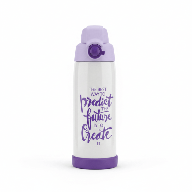Spanis Home Purple & White Stainless Steel Vacuum Bottle - 600ml - Al Kabayel Discount CentreSpanis Home Purple & White Stainless Steel Vacuum Bottle - 600mlWater BottlesSPANIS HOMEAl Kabayel Discount Centre