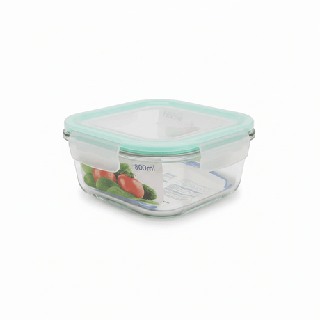 Spanis Home Square Glass Lunch Box with Airtight Clip Lid - 800ml - Al Kabayel Discount CentreSpanis Home Square Glass Lunch Box with Airtight Clip Lid - 800mlLunch BoxSPANIS HOMEAl Kabayel Discount Centre